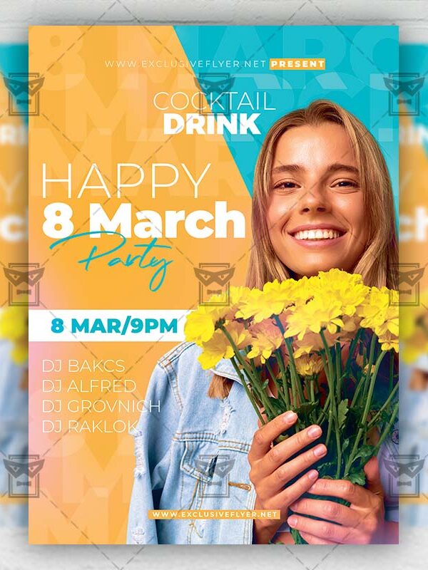 Happy 8 March - Flyer PSD Template | ExclusiveFlyer