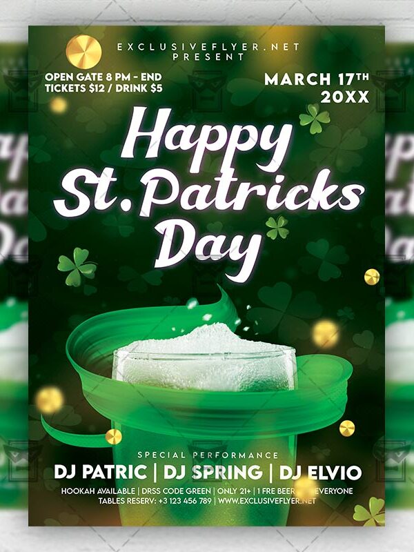 Happy Patricks Day - Flyer PSD Template | ExclusiveFlyer