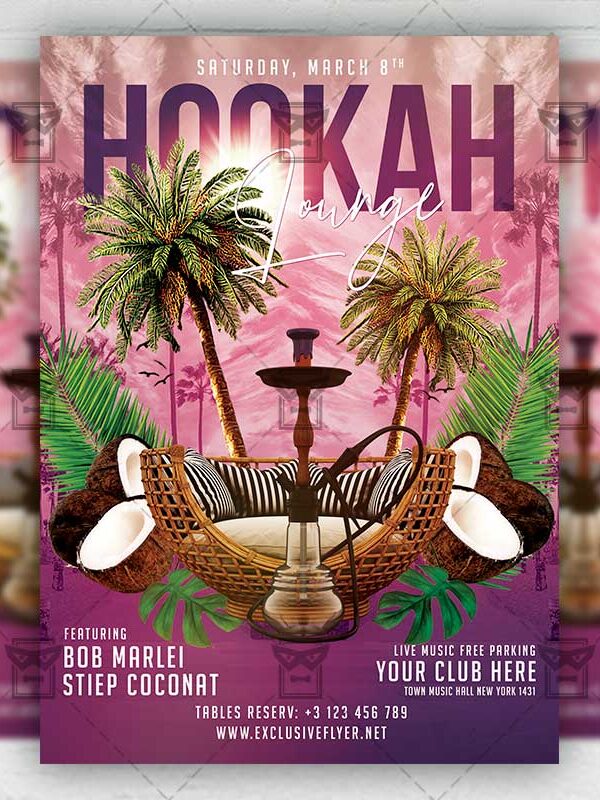 Hookah Lounge - Flyer PSD Template | ExclusiveFlyer
