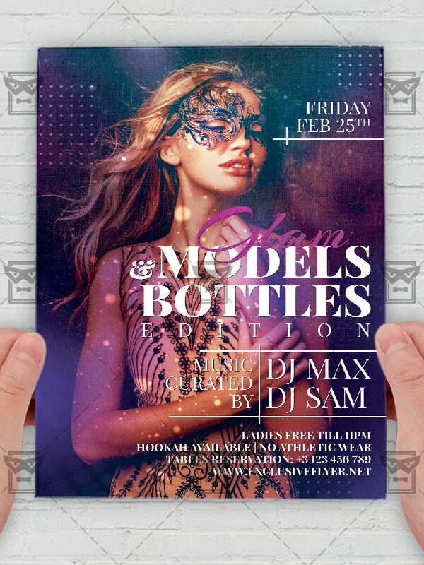 Models and Bottles - Flyer PSD Template | ExclusiveFlyer