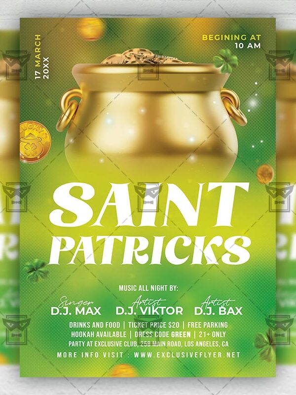 Patricks Day Event - Flyer PSD Template | ExclusiveFlyer