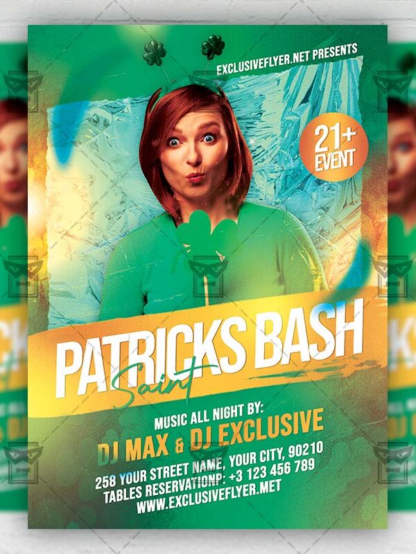 Saint Patricks Bash - Flyer PSD Template | ExclusiveFlyer
