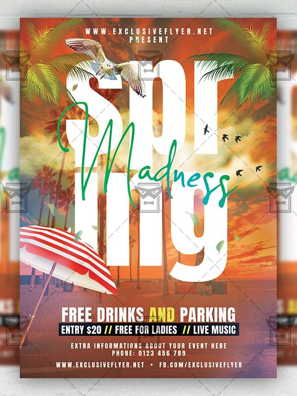 Spring Madness - Flyer PSD Template | ExclusiveFlyer