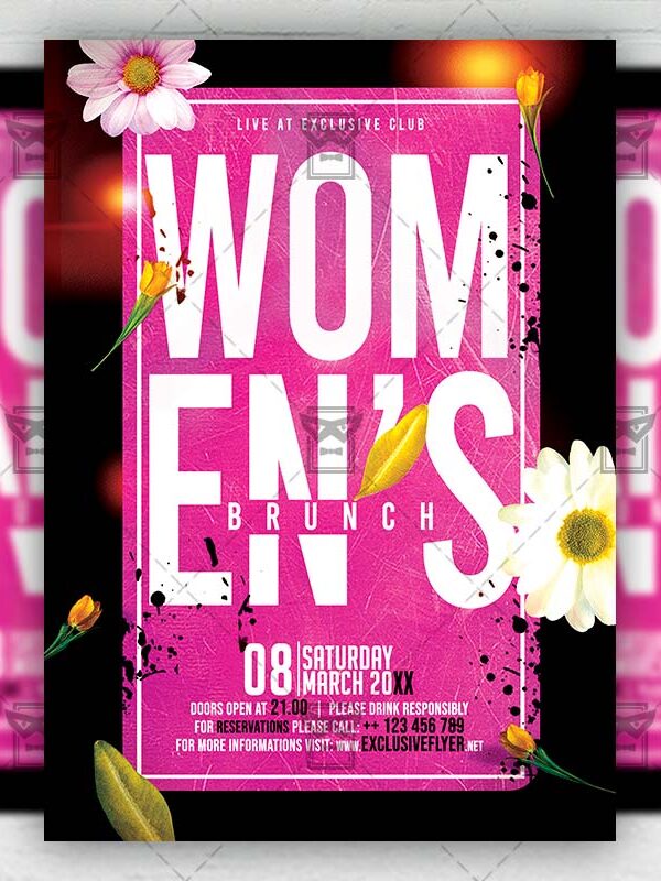 Womens Brunch - Flyer PSD Template | ExclusiveFlyer
