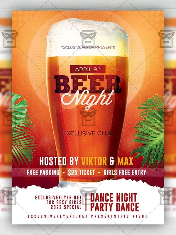 Beer Night - Flyer PSD Template | ExclusiveFlyer