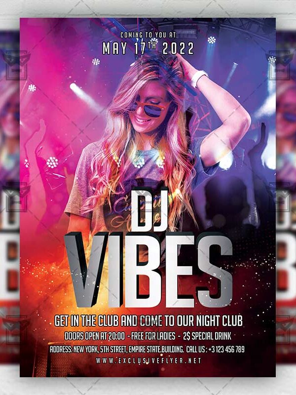 Dj Vibes - Flyer PSD Template | ExclusiveFlyer