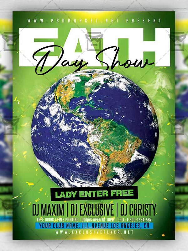 Eath Day Show - Flyer PSD Template | ExclusiveFlyer
