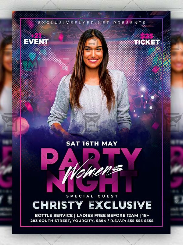 Live Womans Night - Flyer PSD Template | ExclusiveFlyer