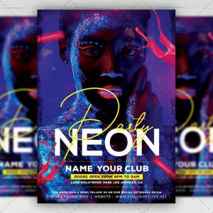 Neon Party - Flyer PSD Template | ExclusiveFlyer