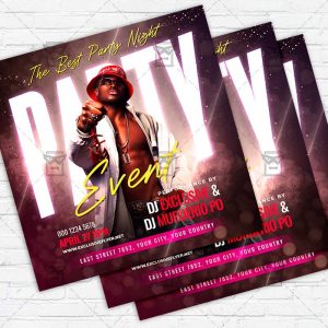 Party Event - Flyer PSD Template | ExclusiveFlyer