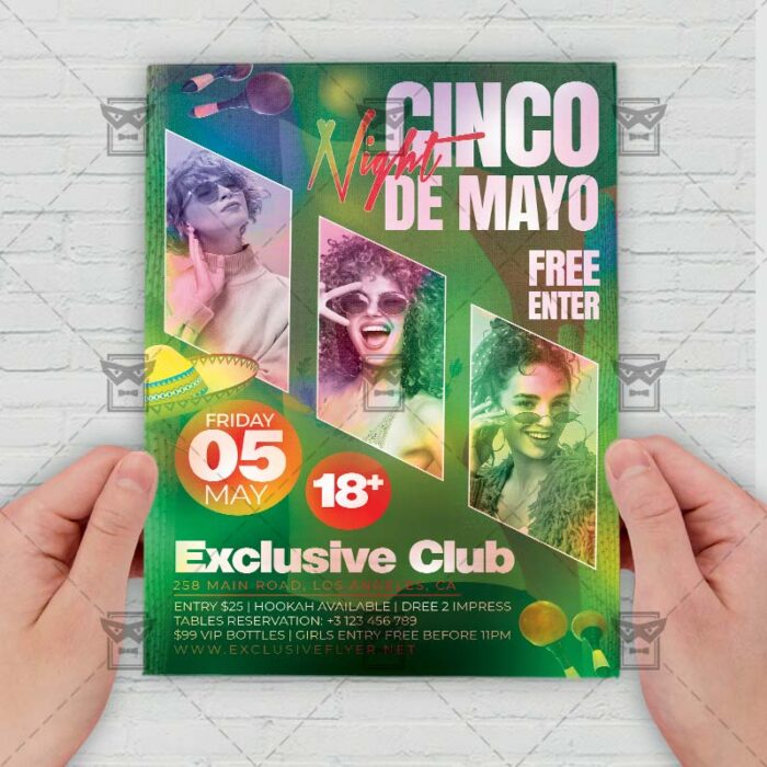 Cinco de Mayo Night - Flyer PSD Template | ExclusiveFlyer