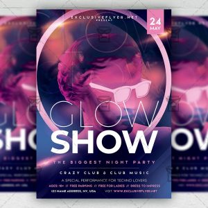 Glow Show - Flyer PSD Template | ExclusiveFlyer