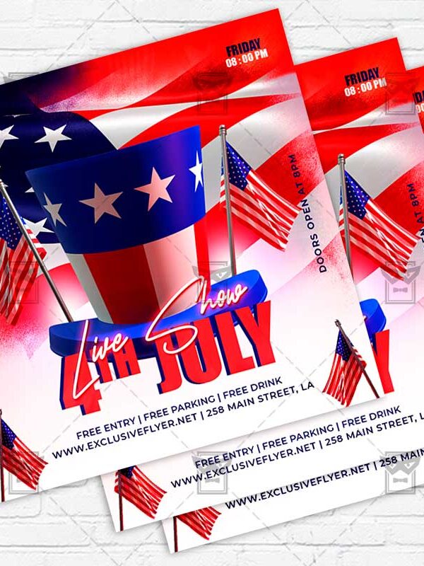 4th of July - Flyer PSD Template | ExclusiveFlyer