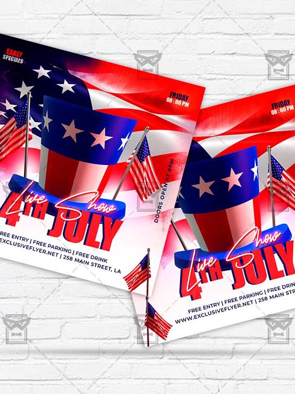 4th of July - Flyer PSD Template | ExclusiveFlyer