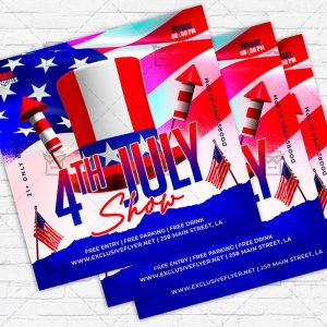 4th of July Show - Flyer PSD Template | ExclusiveFlyer