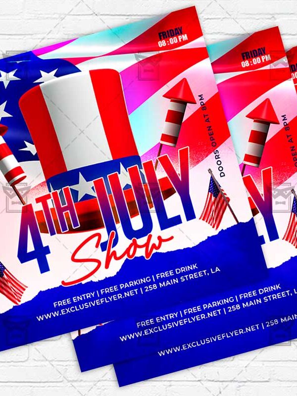 4th of July Show - Flyer PSD Template | ExclusiveFlyer