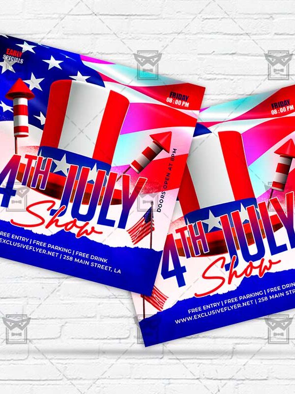 4th of July Show - Flyer PSD Template | ExclusiveFlyer