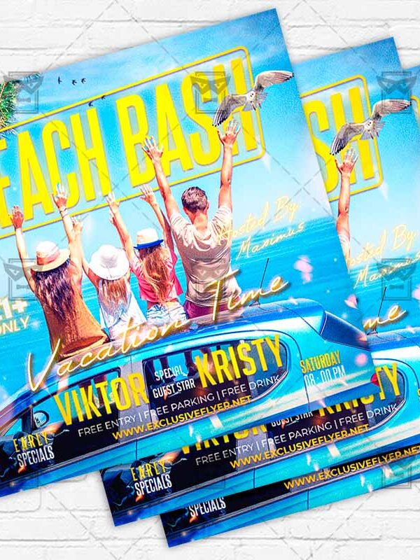 Beach Bash - Flyer PSD Template | ExclusiveFlyer