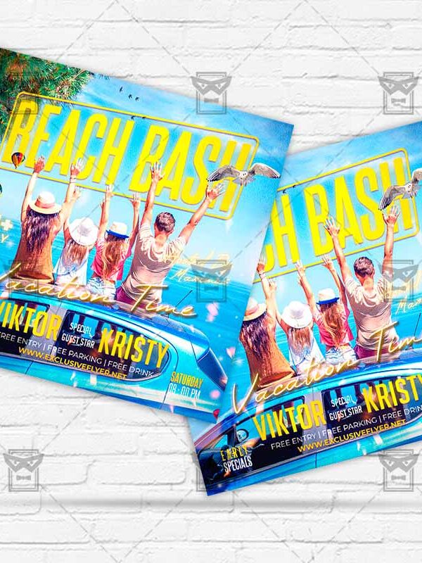 Beach Bash - Flyer PSD Template | ExclusiveFlyer