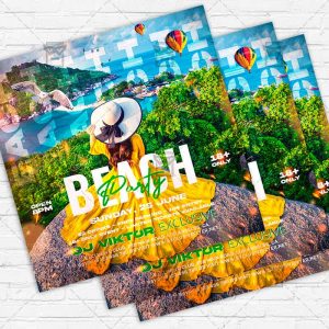 Beach Party - Flyer PSD Template | ExclusiveFlyer