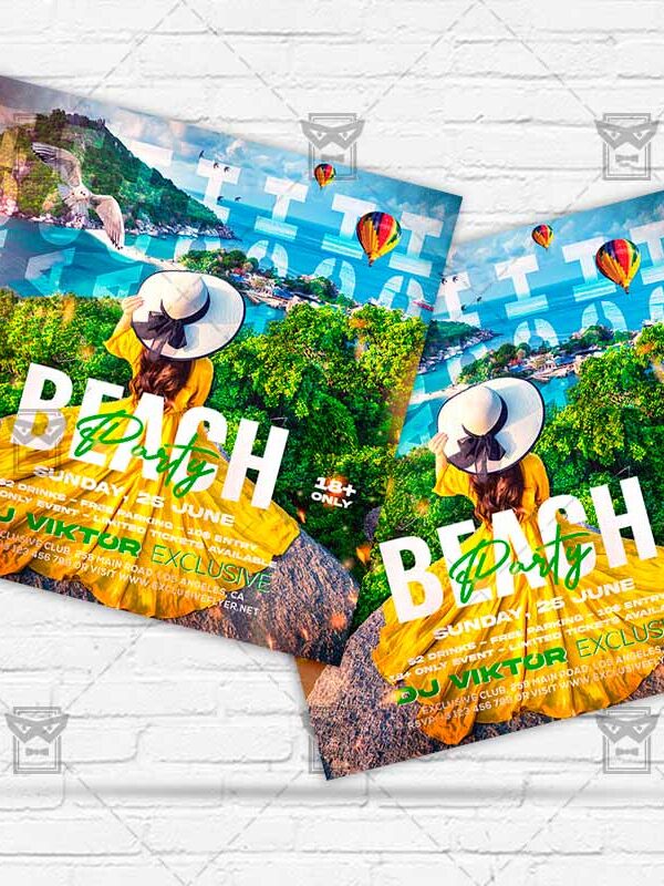 Beach Party - Flyer PSD Template | ExclusiveFlyer
