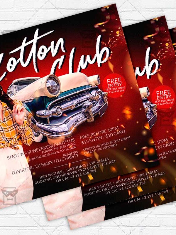 Cotton Club - Flyer PSD Template | ExclusiveFlyer