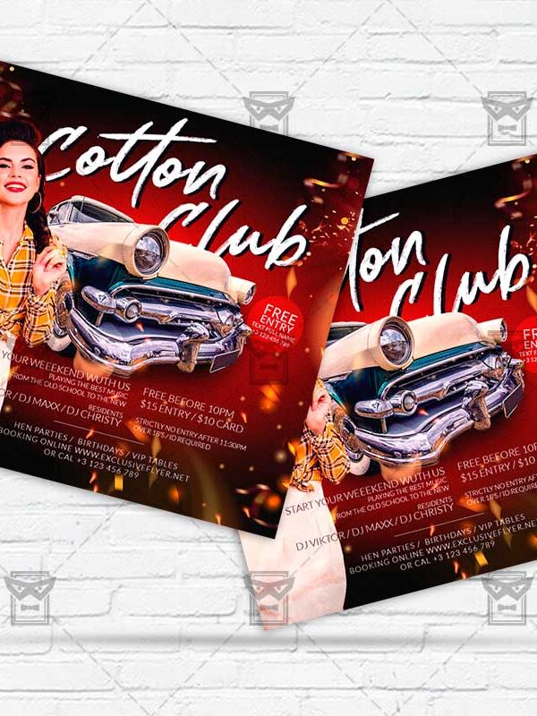 Cotton Club - Flyer PSD Template | ExclusiveFlyer