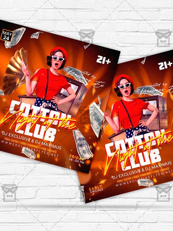 Cotton Club Night - Flyer PSD Template | ExclusiveFlyer