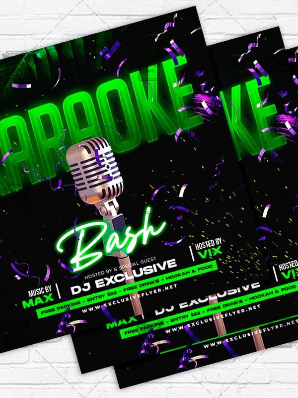 Karaoke Bash - Flyer PSD Template | ExclusiveFlyer