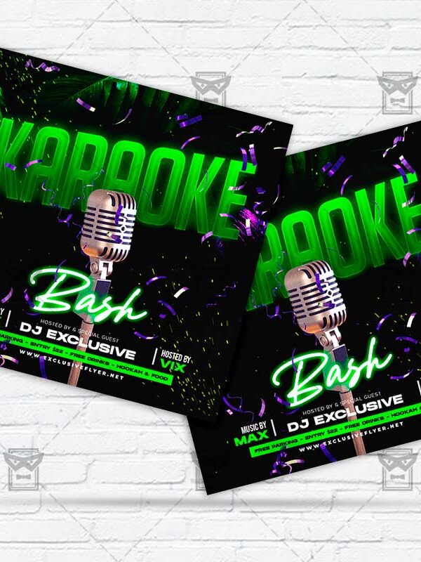 Karaoke Bash - Flyer PSD Template | ExclusiveFlyer