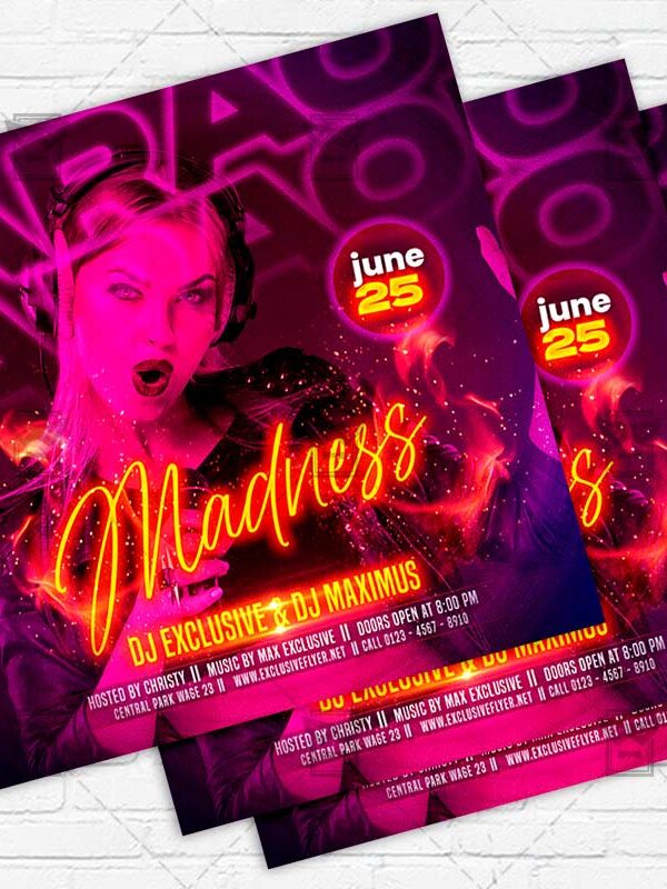 Karaoke Madness - Flyer PSD Template | ExclusiveFlyer