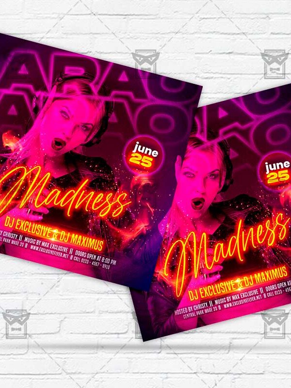 Karaoke Madness - Flyer PSD Template | ExclusiveFlyer