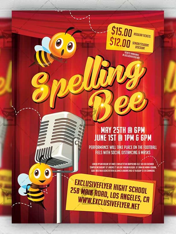 Spelling Bee - Flyer PSD Template | ExclusiveFlyer