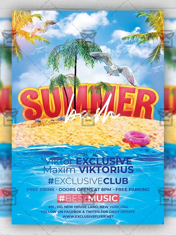 Summer Bash - Flyer PSD Template | ExclusiveFlyer