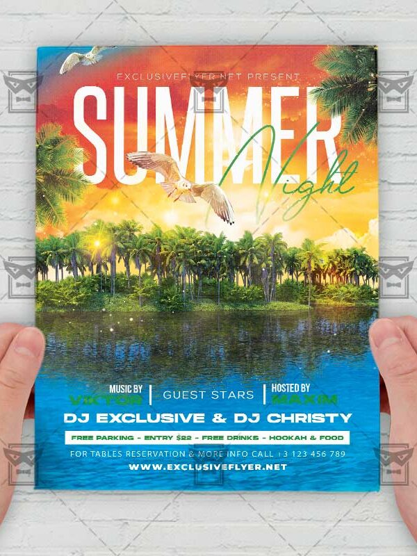 Summer Night - Flyer PSD Template | ExclusiveFlyer