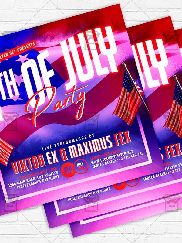 4th of July Party - Flyer PSD Template | ExclusiveFlyer