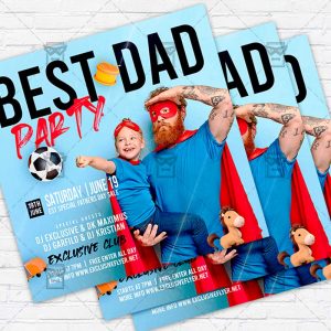 Best Dad Party - Flyer PSD Template | ExclusiveFlyer
