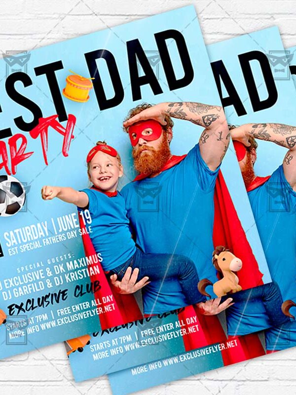 Best Dad Party - Flyer PSD Template | ExclusiveFlyer