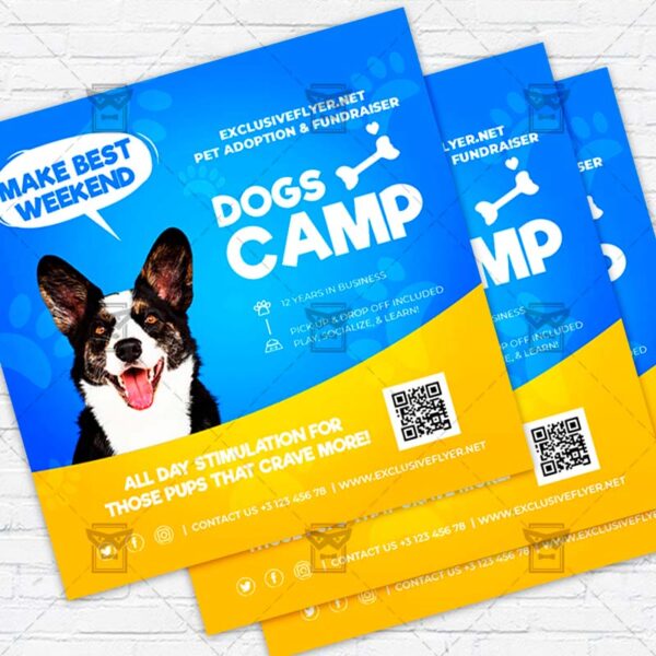 Dogs Camp - Flyer PSD Template | ExclusiveFlyer
