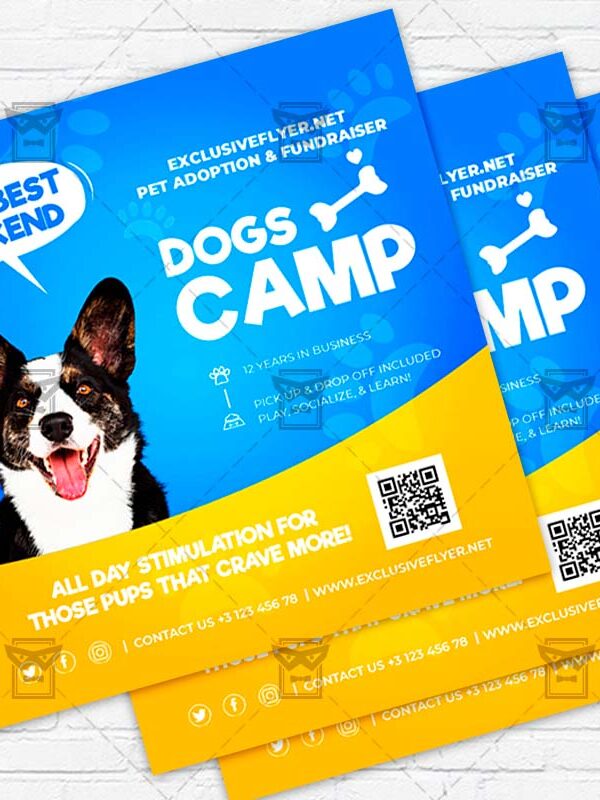 Dogs Camp - Flyer PSD Template | ExclusiveFlyer