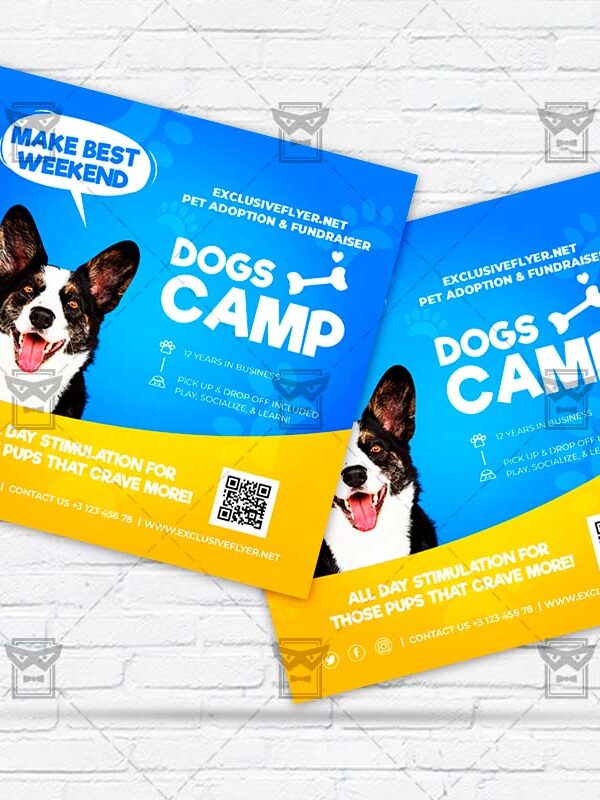 Dogs Camp - Flyer PSD Template | ExclusiveFlyer