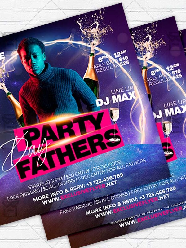 Fathers Party - Flyer PSD Template | ExclusiveFlyer