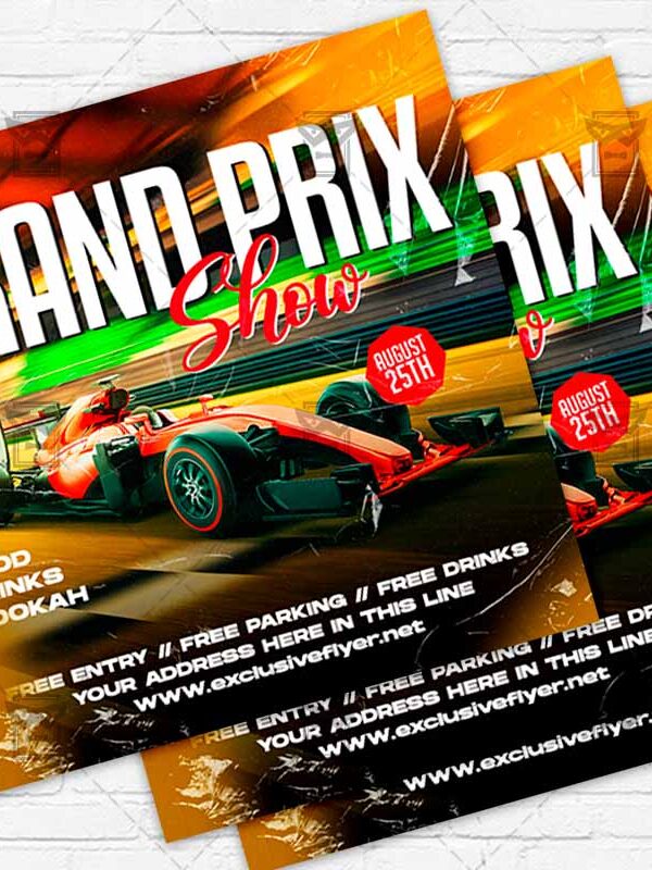 Grand Prix Show - Flyer PSD Template | ExclusiveFlyer