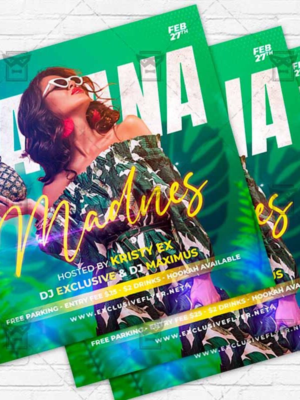 Havana Madness - Flyer PSD Template | ExclusiveFlyer