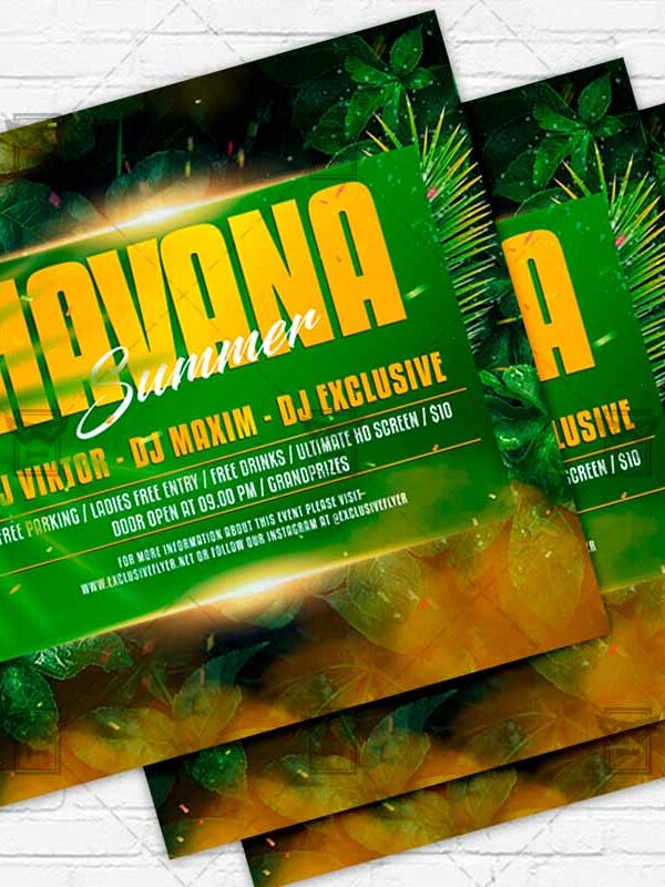 Havana Summer - Flyer PSD Template | ExclusiveFlyer