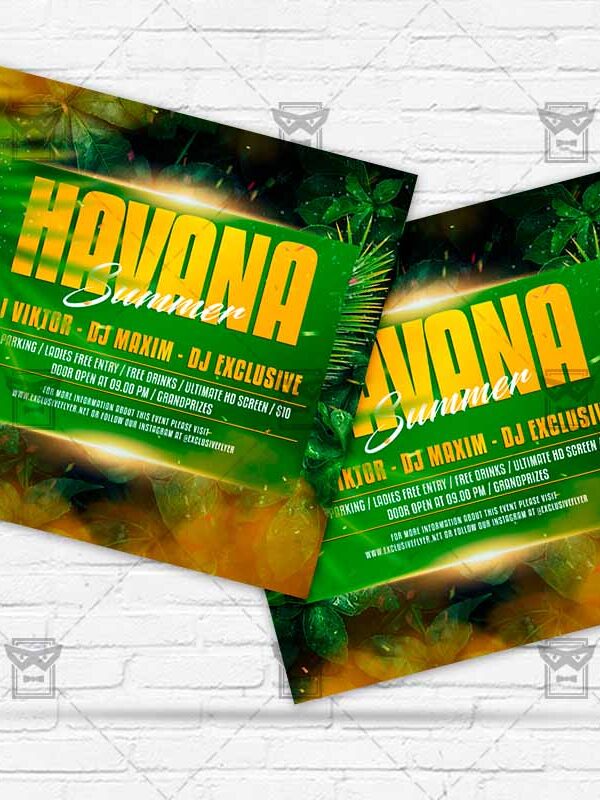 Havana Summer - Flyer PSD Template | ExclusiveFlyer