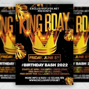King Birthday - Flyer PSD Template | ExclusiveFlyer