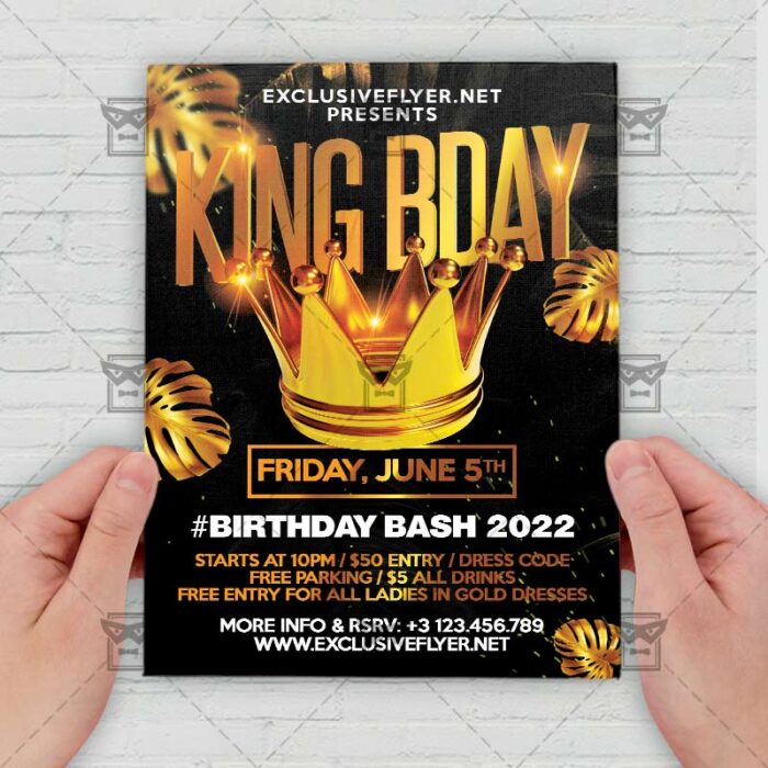 King Birthday - Flyer PSD Template | ExclusiveFlyer