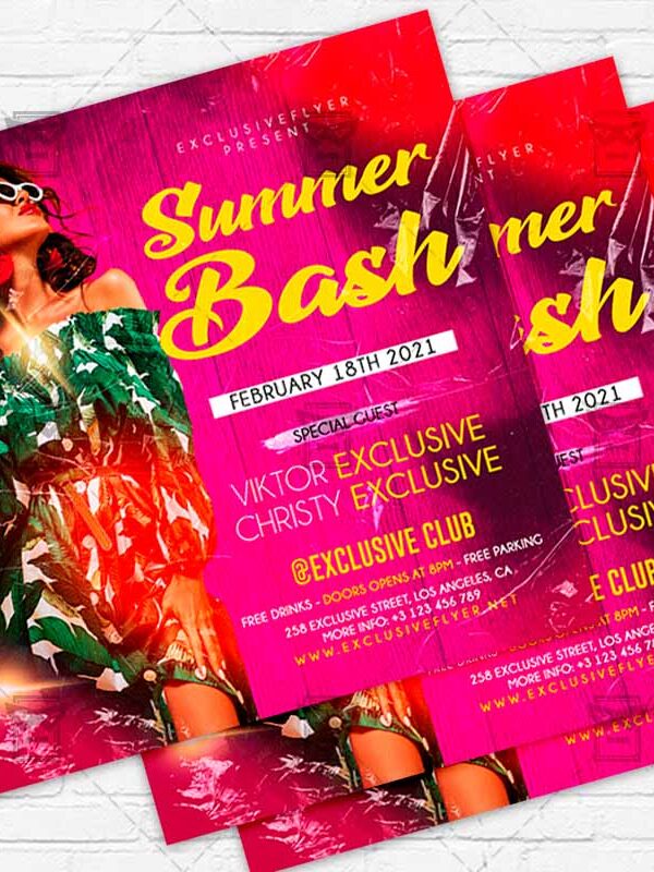 Summer Bash Night - Flyer PSD Template | ExclusiveFlyer