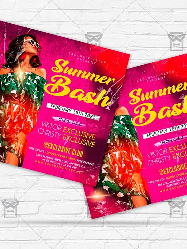 Summer Bash Night - Flyer PSD Template | ExclusiveFlyer